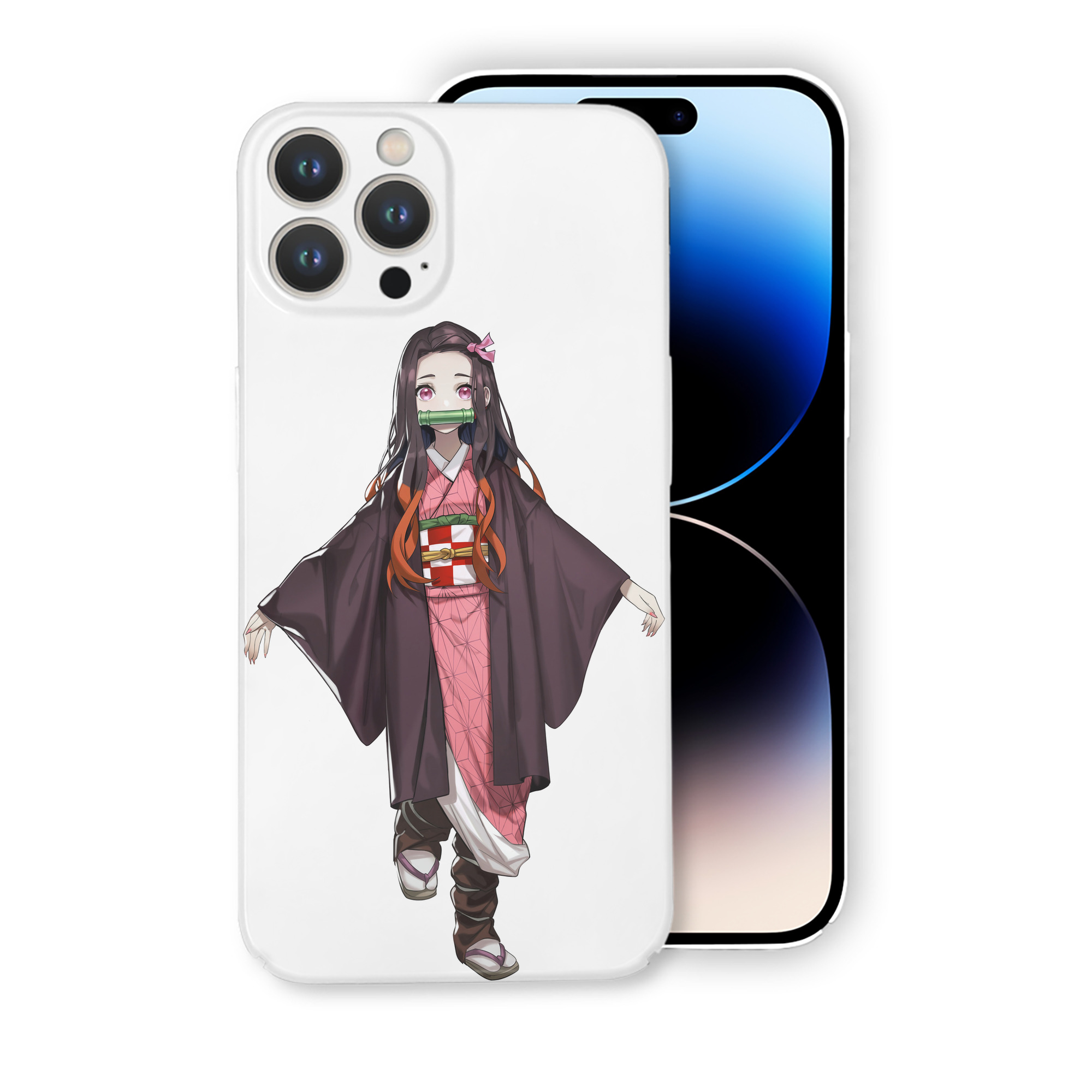（画像用） 鬼滅の刃（きめつのやいば）竈門 禰󠄀豆子／かまど ねずこ Kamado Nezuko 【iPhone 14シリーズ対応】ハードケース